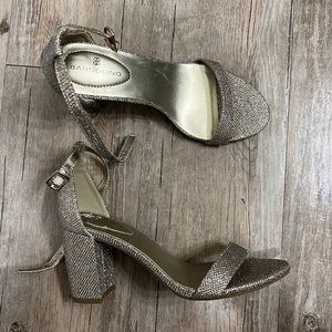 Bandolino Sliver Glitter Block Heels
